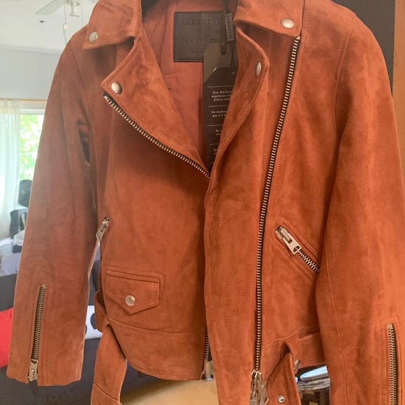 All Saints Suede Cole Biker Jacket - Picture 4 of 4